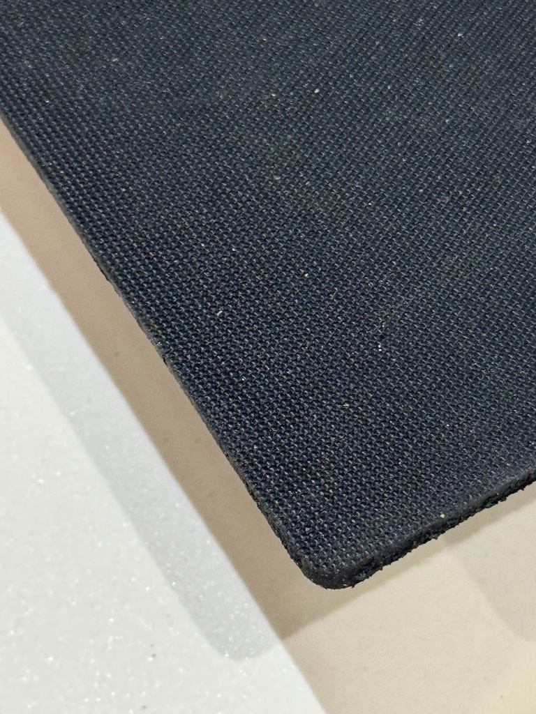 PLANCHA SBR 65º SHORE A - IMPRESION TEXTIL 2 CARAS - 1.200 mm (10 ML) (NEGRO)