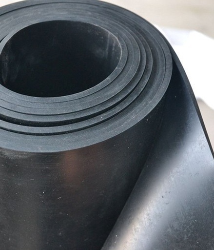 PLANCHA GOMA SBR 65º SHORE A - 1.000 mm (5 ML) (NEGRO)